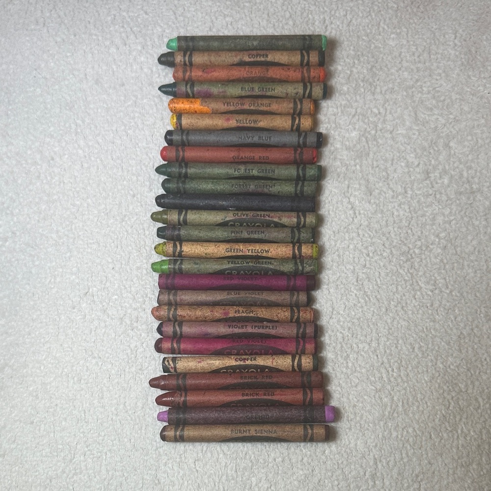 Vintage Crayola Binney and Smith Assorted Crayons 25